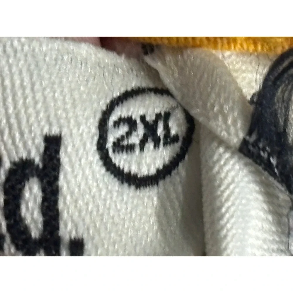Ecko Unltd Mens 2XL Striped Polo Shirt White Black Orange Rhino Logo Streetwear - Picture 6 of 11